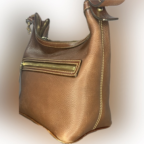 Dooney & Burke Vintage Women’s leather brown Hobo Shoulder bag Medium size purse - Picture 3 of 6